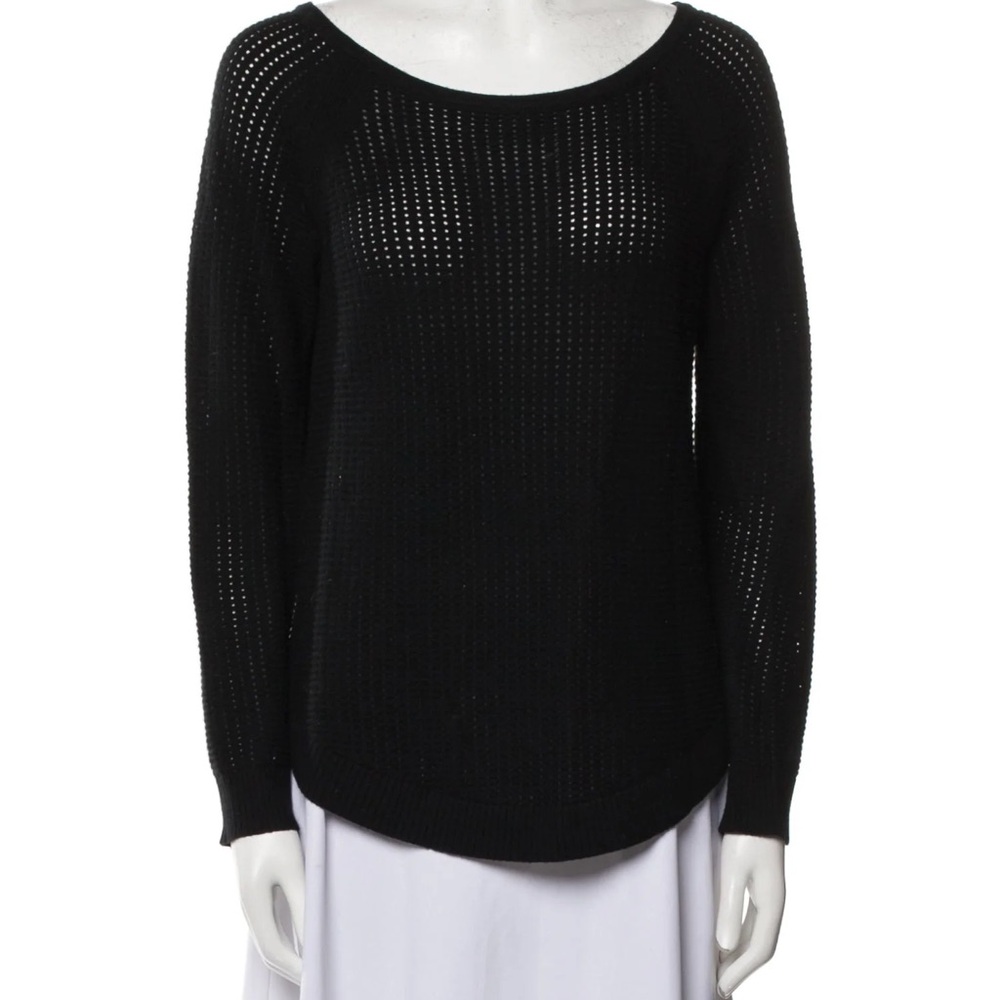 Vince Black Open-Knit Women's Sweater